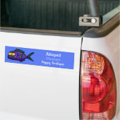 Cartoon van de Piranha-vis Bumpersticker (Op Truck)