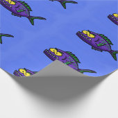 Cartoon van de Piranha-vis Cadeaupapier (Hoek)