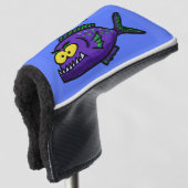 Cartoon van de Piranha-vis Golfheadcover (3/4 voorkant)