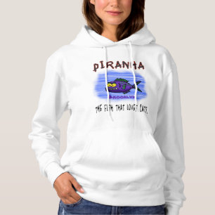 Cartoon van de Piranha-vis Hoodie