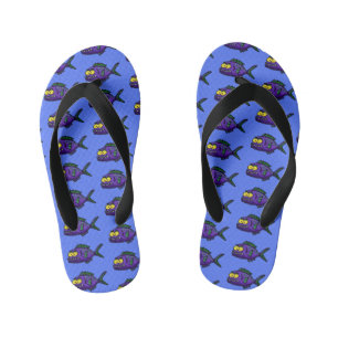 Cartoon van de Piranha-vis Kinder Teenslippers