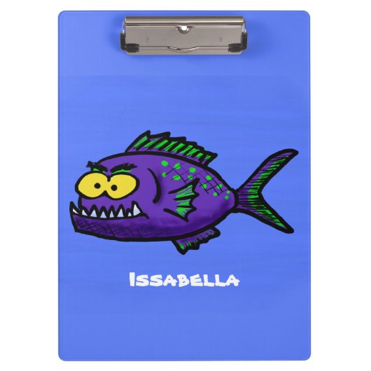 Cartoon van de Piranha-vis Klembord (Voorkant)