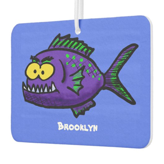 Cartoon van de Piranha-vis Luchtverfrisser (Links)