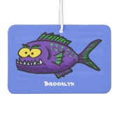 Cartoon van de Piranha-vis Luchtverfrisser (Voorkant)