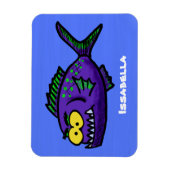 Cartoon van de Piranha-vis Magneet (Verticaal)