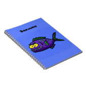 Cartoon van de Piranha-vis Notitieboek (Rechterzijde)