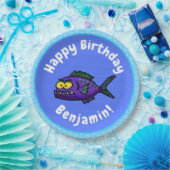 Cartoon van de Piranha-vis Papieren Bordje (Feest)