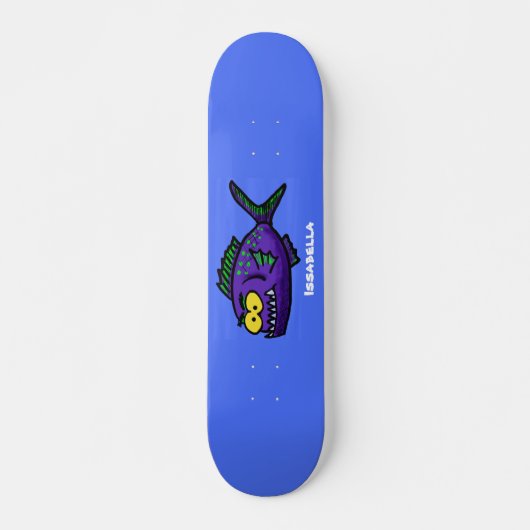 Cartoon van de Piranha-vis Persoonlijk Skateboard (Voorkant)