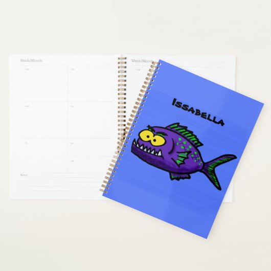 Cartoon van de Piranha-vis Planner (Display)