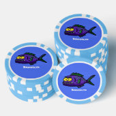 Cartoon van de Piranha-vis Poker Chips (Opstapeling)