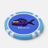Cartoon van de Piranha-vis Poker Chips (Enkel)