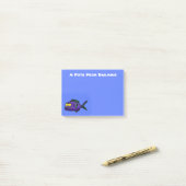 Cartoon van de Piranha-vis Post-it® Notes (Op bureau)