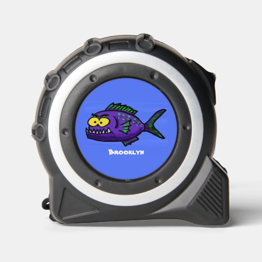 Cartoon van de Piranha-vis Rolmaat (Voorkant)