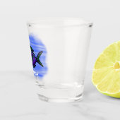 Cartoon van de Piranha-vis Shot Glas (Rechts)