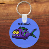 Cartoon van de Piranha-vis Sleutelhanger (Voorkant)