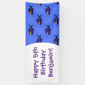 Cartoon van de Piranha-vis Spandoek (Verticaal)