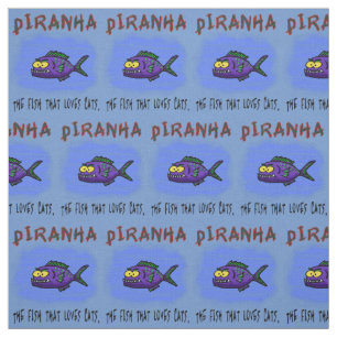 Cartoon van de Piranha-vis Stof