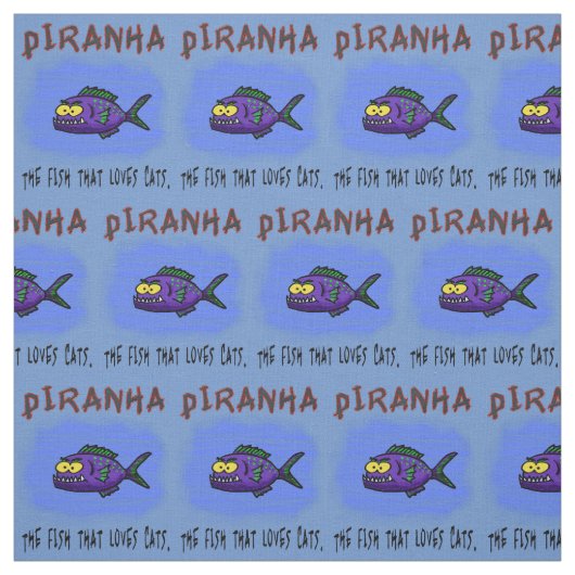 Cartoon van de Piranha-vis Stof (Swatch)