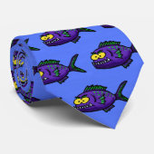 Cartoon van de Piranha-vis Stropdas (Opgerold)