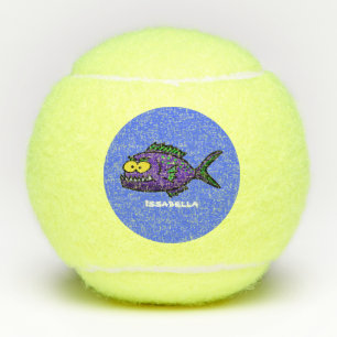Cartoon van de Piranha-vis Tennisballen