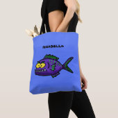 Cartoon van de Piranha-vis Tote Bag (Dichtbij)