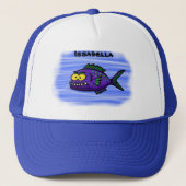 Cartoon van de Piranha-vis Trucker Pet (Voorkant)
