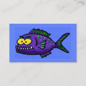Cartoon van de Piranha-vis Visitekaartje (Achterkant)