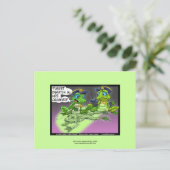 Cartoon van de politie van Kikker op grappige Brie Briefkaart (Staand voorkant)