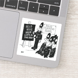 Cartoon van de politieschoolschool. sticker