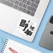 Cartoon van de politieschoolschool. sticker (Laptop met iPhone)