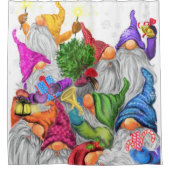 Cartoon van de prettige kerstfeestdag.  douchegordijn (Voorkant)