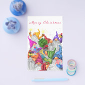 Cartoon van de prettige kerstfeestdag. flyer (Enkel)