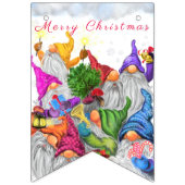 Cartoon van de prettige kerstfeestdag. vlaggetjes (Eerste vlag)