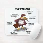 Cartoon van de rode staart muismat (Met muis)