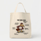 Cartoon van de rode staart tote bag (Voorkant)