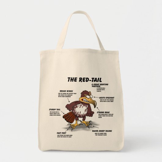 Cartoon van de rode staart tote bag (Voorkant)