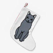 Cartoon van de Russische blauwe kat Kleine Kerstsok (Voorkant (Hangend))