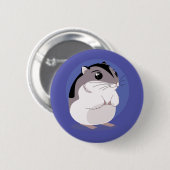 Cartoon van de Russische Dwarf Hamster Ronde Button 5,7 Cm (Voorkant /achterkant)