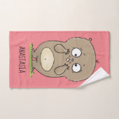 Cartoon van de schattige kruiphamster van de verge bad handdoek (Handdoek)