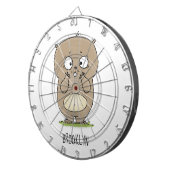 Cartoon van de schattige kruiphamster van de verge dartbord (Voorkant Rechts)