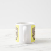 Cartoon van de schattige kruiphamster van de verge espresso kop (Achterkant)