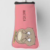 Cartoon van de schattige kruiphamster van de verge golfheadcover (Draai 90)