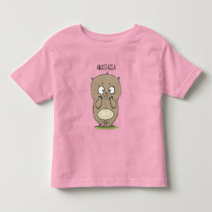 Cartoon van de schattige kruiphamster van de verge kinder shirts
