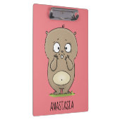 Cartoon van de schattige kruiphamster van de verge klembord (Rechts)