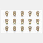 Cartoon van de schattige kruiphamster van de verge labels (Vel)