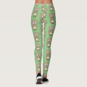 Cartoon van de schattige kruiphamster van de verge leggings (Achterkant)