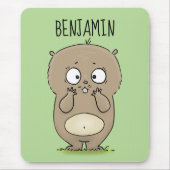 Cartoon van de schattige kruiphamster van de verge muismat (Voorkant)