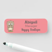 Cartoon van de schattige kruiphamster van de verge naamplaatje (In situ)