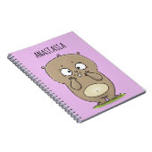 Cartoon van de schattige kruiphamster van de verge notitieboek (Rechterzijde)