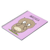 Cartoon van de schattige kruiphamster van de verge notitieboek (Linkerzijde)